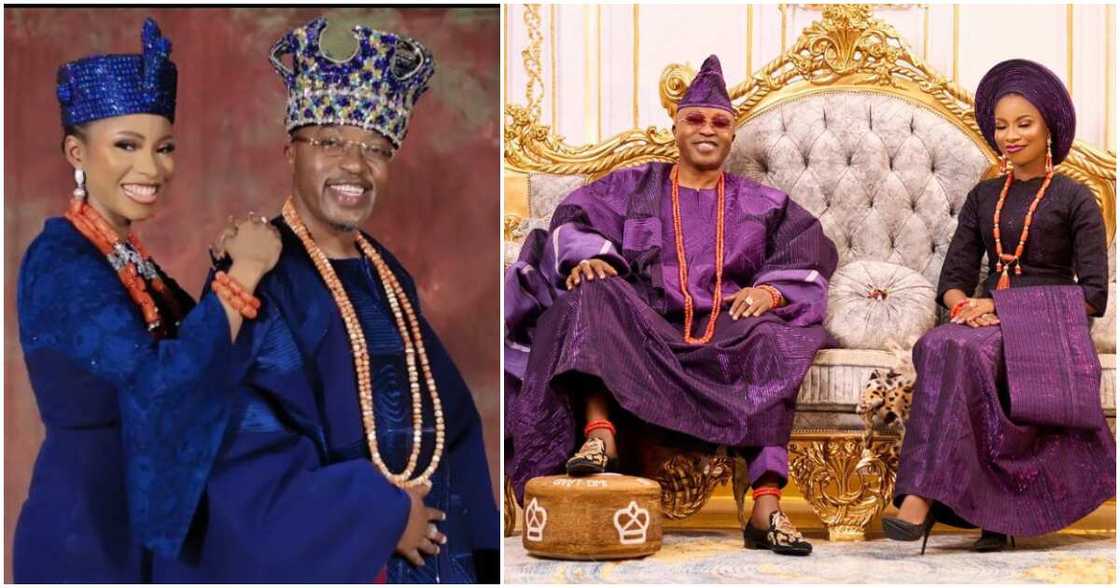 Basaraken kasar Yarbawa da amaryarsa Basaraken kasar Yarbawa da amaryarsa