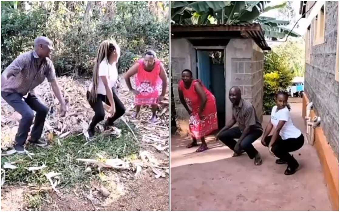 Nigerian daughter leads her mum and dad to join DropItChallenge