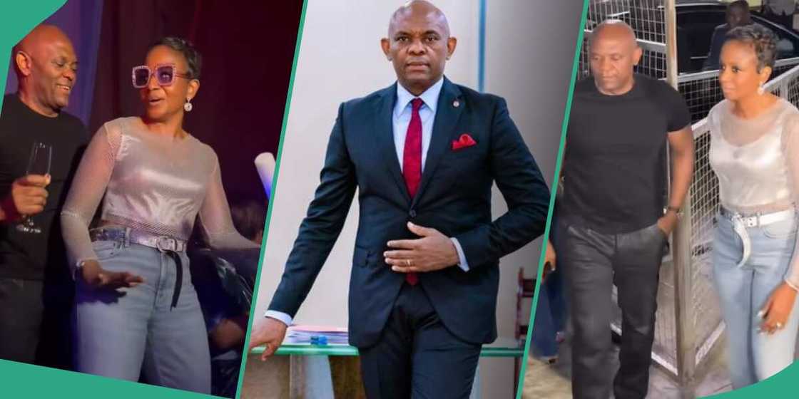 Tony Elumelu and wife dance