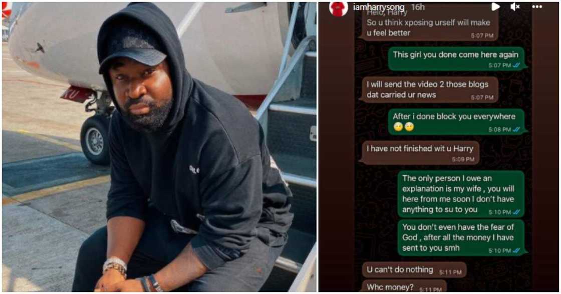 Harrysong shares conversation with runs girl Harrysong shares conversation with runs girl