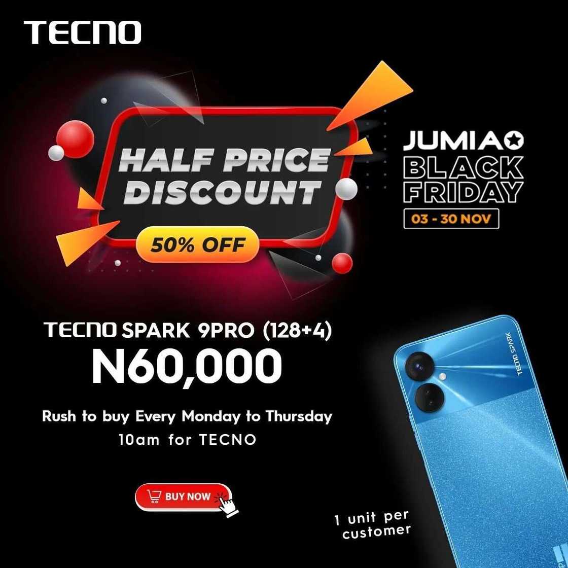 TECNO’s Black Friday Continues with Amazing Discounts and ₦1,000,000 Shopping Spree this Friday! TECNO’s Black Friday Continues with Amazing Discounts and ₦1,000,000 Shopping Spree this Friday!
