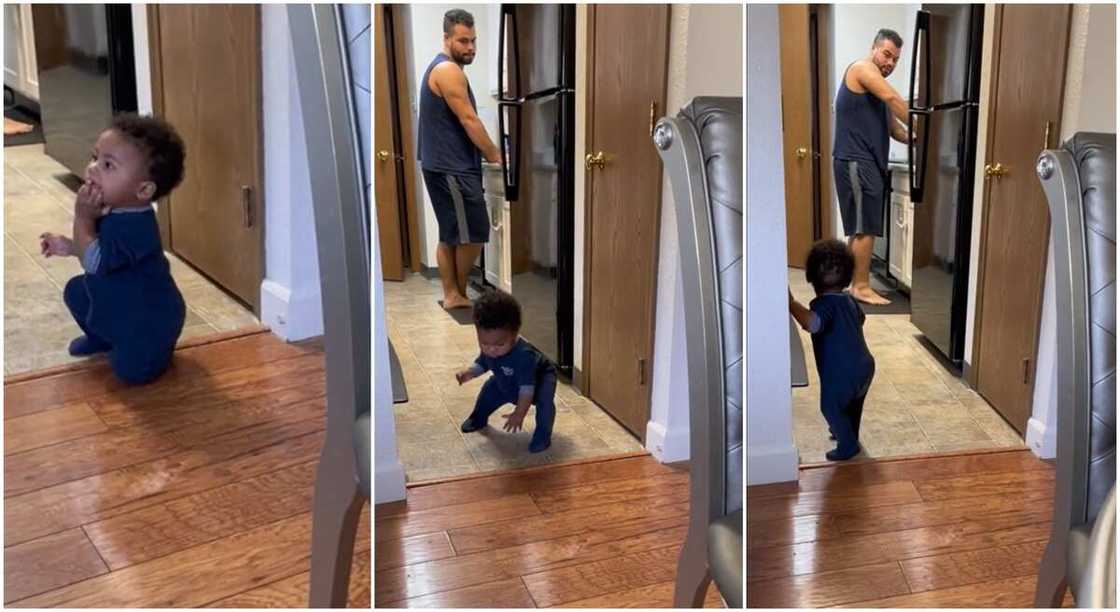 Photos of a baby taking his first steps in life. Photos of a baby taking his first steps in life.