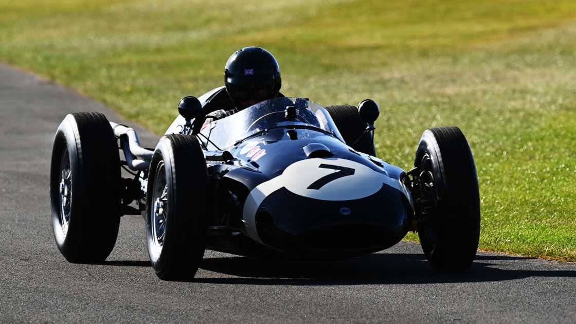Martin Brundle drives the Cooper T51 of the late Stirling Moss