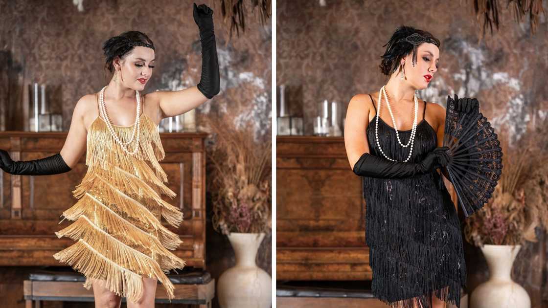 Flapper style gowns Flapper style gowns