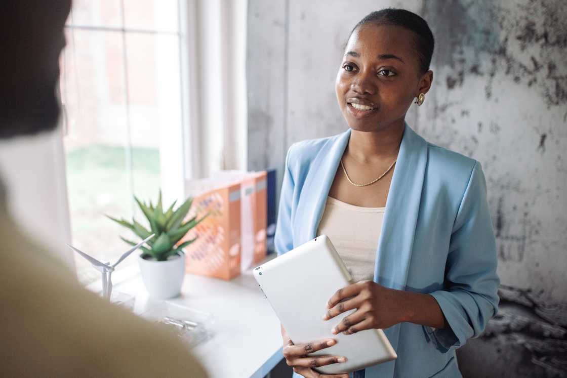 A lady consultant A lady consultant