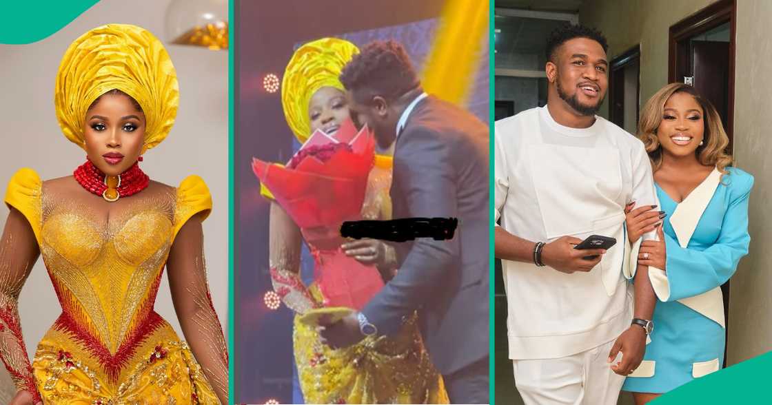Veekee James and her husband at an event. Veekee James and her husband at an event.