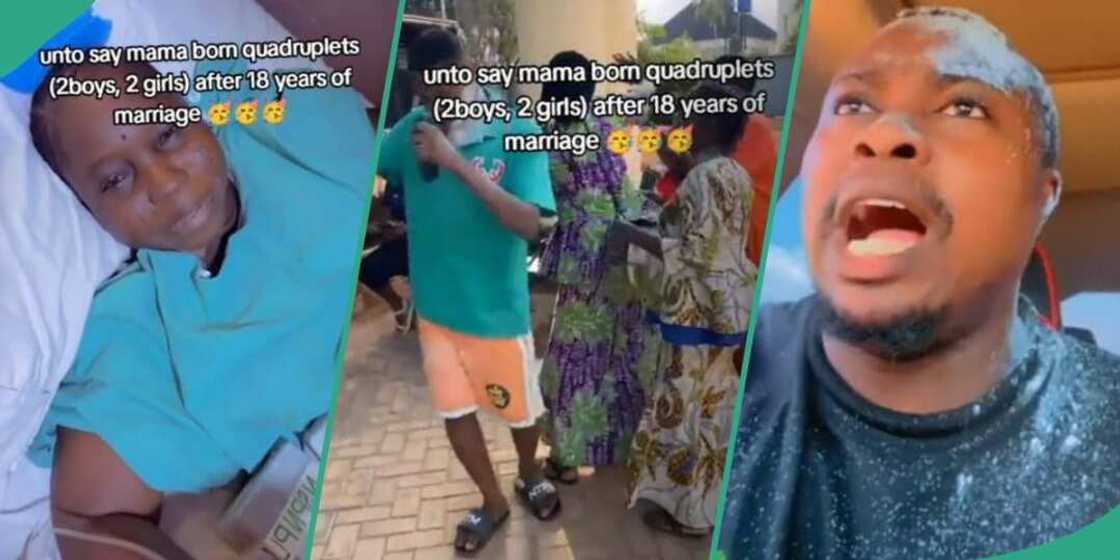 Wata 'yar Najeriya ta haifi 'yan hudu bayan shekara 18 Wata 'yar Najeriya ta haifi 'yan hudu bayan shekara 18