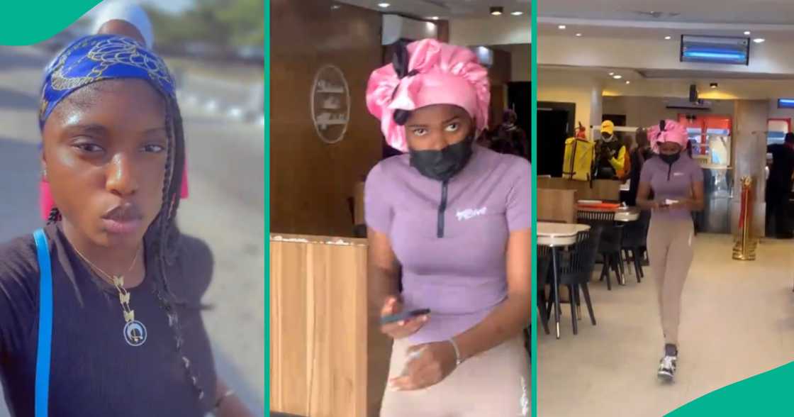 Video as lady spots TikTok star at her workplace, shares what she noticed