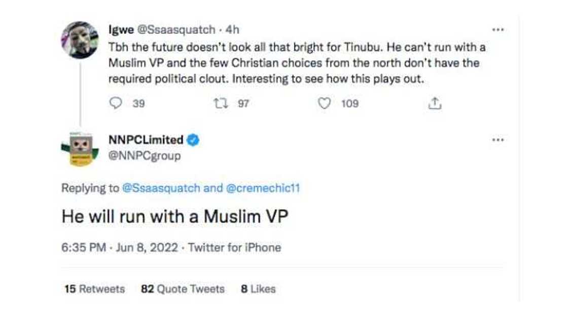 NNPC Twitter Handle, Tinubu’s Running Mate, APC Presidential Candidate NNPC Twitter Handle, Tinubu’s Running Mate, APC Presidential Candidate