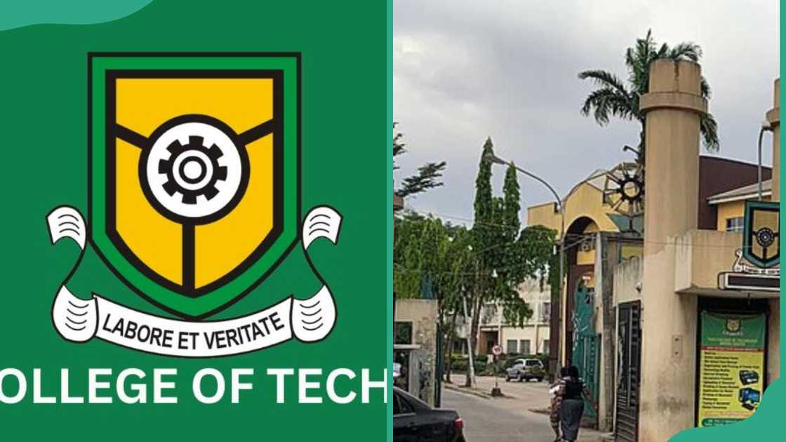 Official logo and Gate 2 entrance at Yaba College of Technology