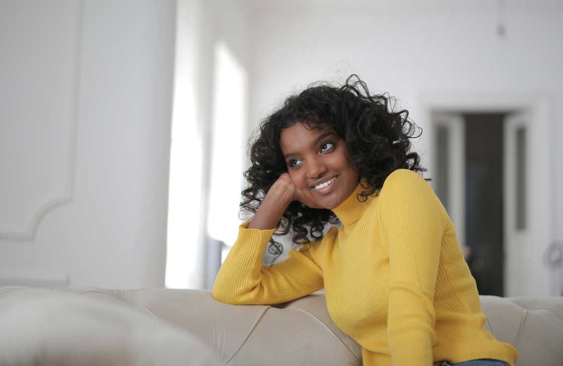 A woman reflecting on her life A woman reflecting on her life