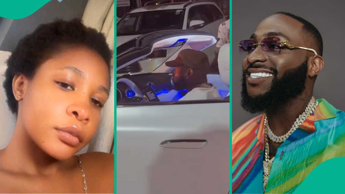 Nigerian lady meets Davido unexpectedly.