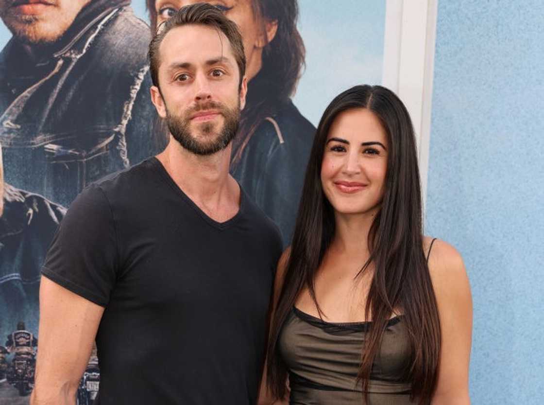 Aaron Nosler (L) and Michelle Saniei at a theatre in Hollywood, California Aaron Nosler (L) and Michelle Saniei at a theatre in Hollywood, California