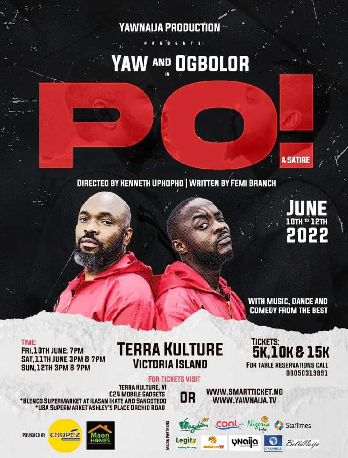 Multi-Talented OAP/Actor Yaw Set to Hold 3 Days Stage Play, PO!