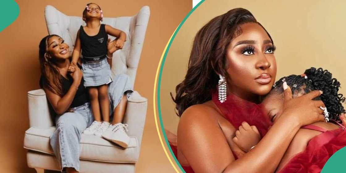 Ini Edo and daughter. Ini Edo and daughter.