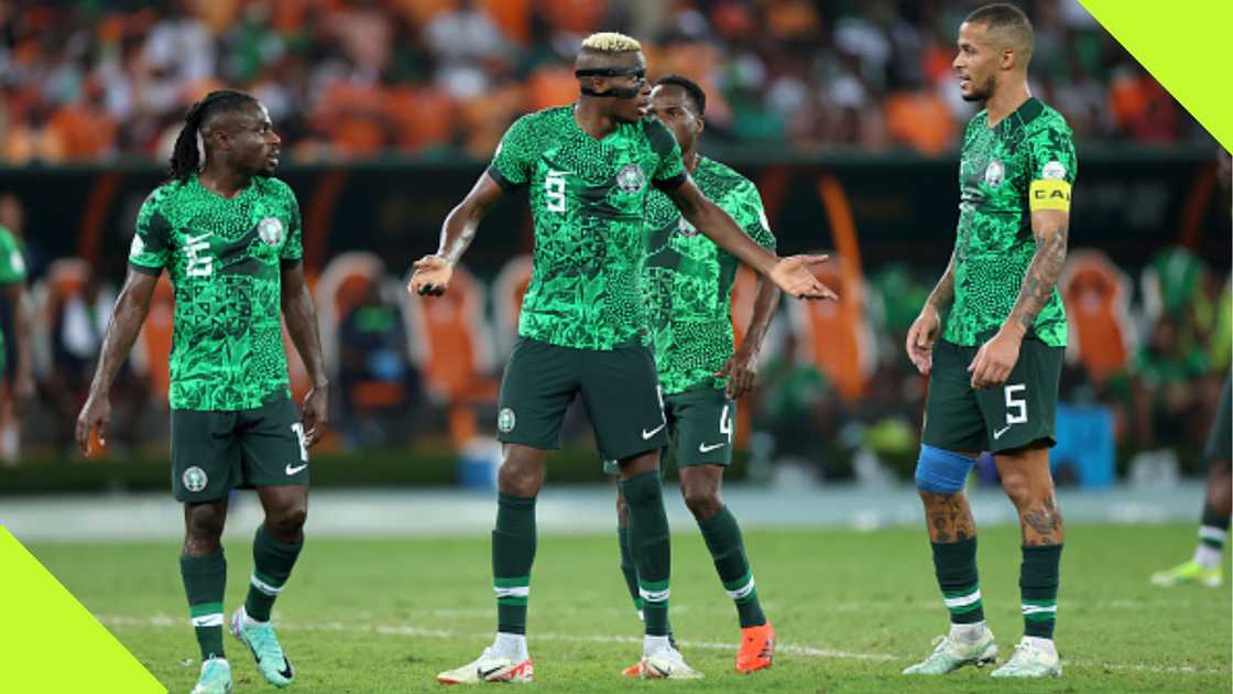 Moses Simon, Victor Osimhen, Alhassan Yusuf, William Troost-Ekong, Super Eagles, Nigeria, AFCON 2023 final, Ivory Coast. Moses Simon, Victor Osimhen, Alhassan Yusuf, William Troost-Ekong, Super Eagles, Nigeria, AFCON 2023 final, Ivory Coast.