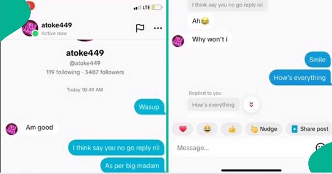 Lady shares her chat with best friend after nearly 1 year of keeping malice