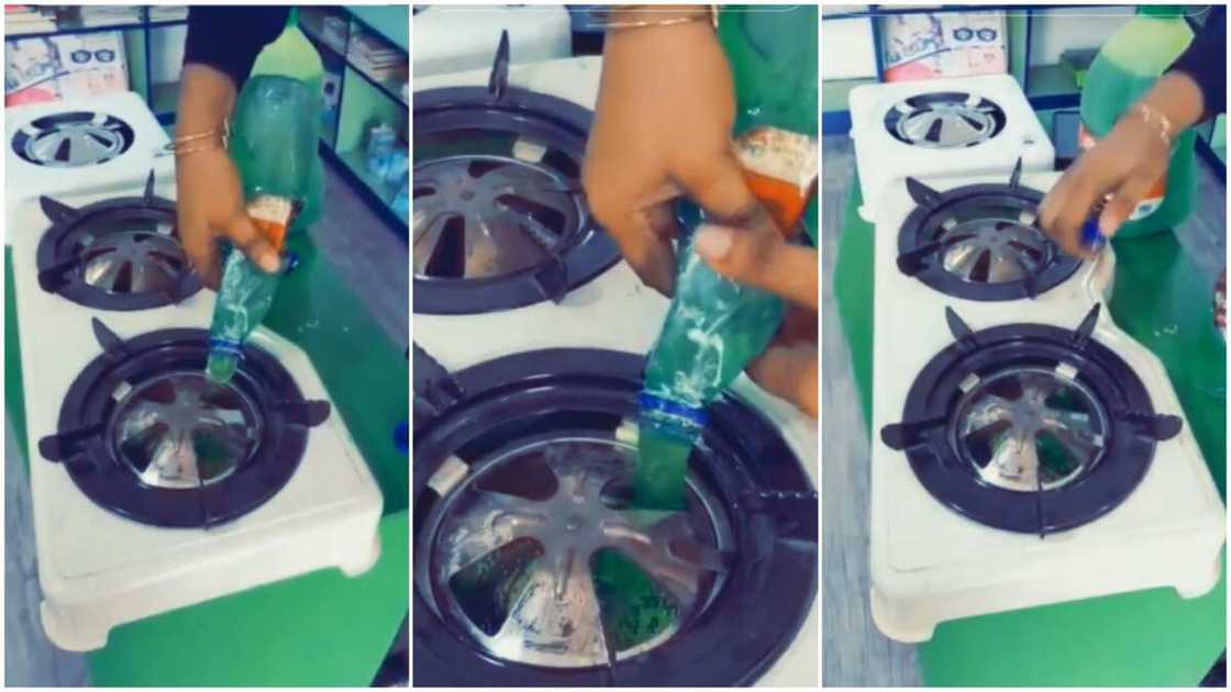 Biofuel in Nigeria/Woman used gel. Biofuel in Nigeria/Woman used gel.