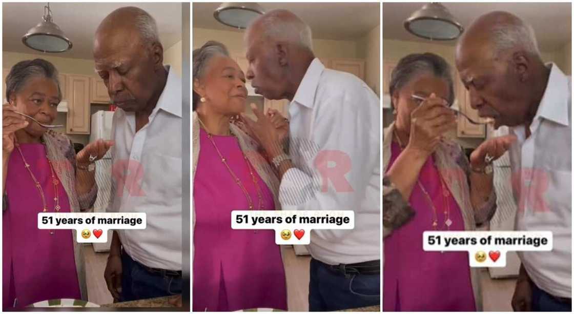 Photos of the elderly couple sharing love. Photos of the elderly couple sharing love.