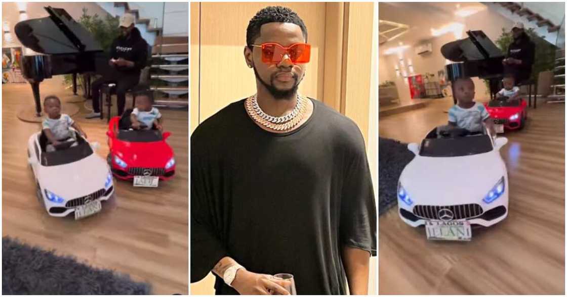 Kizz Daniel and his sons Kizz Daniel and his sons