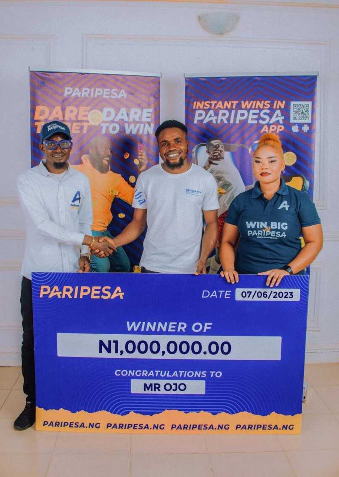Unlimited N1m Promo: PARIPESA BET Gives Out N1m Cash to First Winner Unlimited N1m Promo: PARIPESA BET Gives Out N1m Cash to First Winner