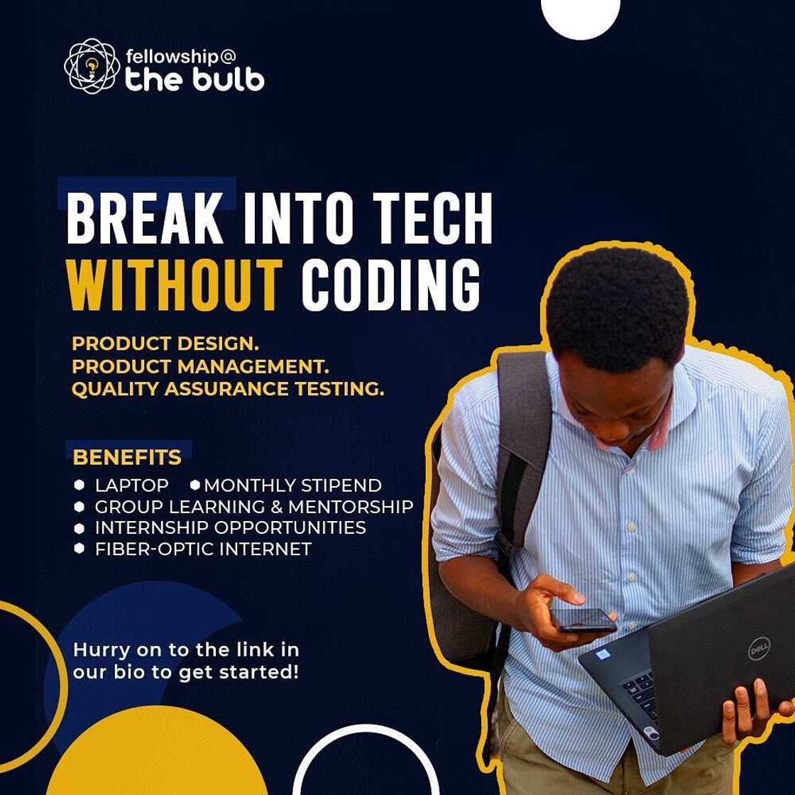 Earn as you Learn: The Bulb Africa Calls for Application for Tech Fellowship Programme Earn as you Learn: The Bulb Africa Calls for Application for Tech Fellowship Programme