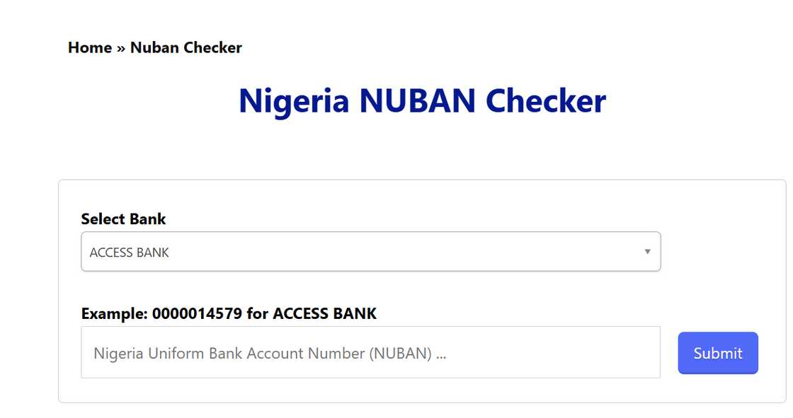 NUBAN checker