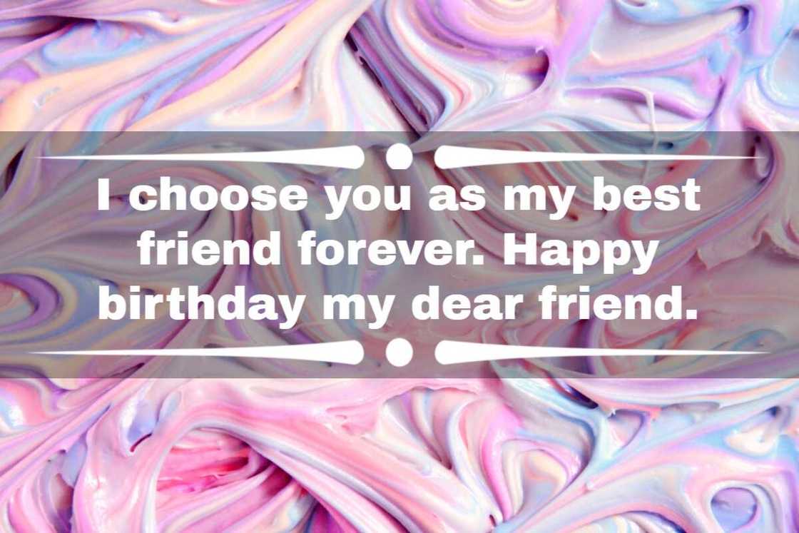 Long touching birthday message to a best friend