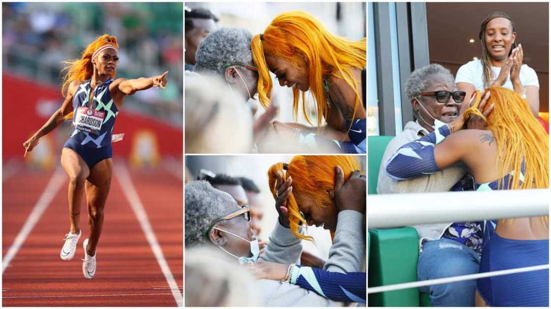 Sha'carri Richardson walked to the grandma to her victory with her.