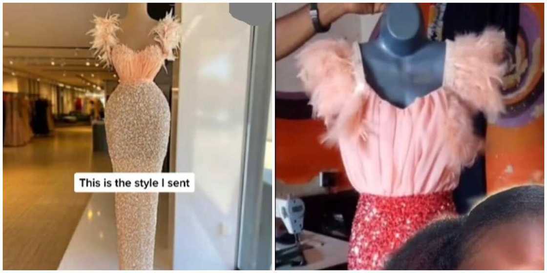 Photos of what she ordered and what she got. Photos of what she ordered and what she got.