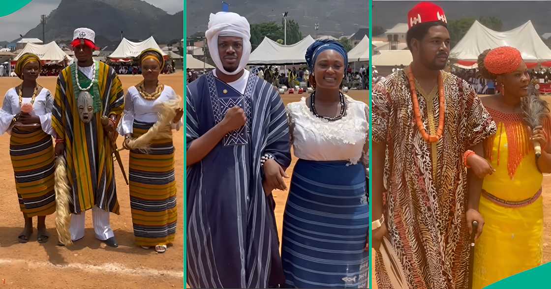 A Nigerian lady laments her boyfriend’s display during the NYSC cultural day in his camp. A Nigerian lady laments her boyfriend’s display during the NYSC cultural day in his camp.