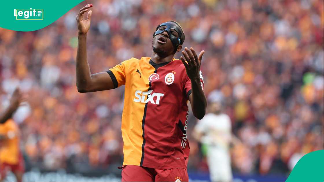 Victor Osimhen, Galatasaray, Istanbul Basaksehir, Rams Park, Istanbul z Turkiye, Super Lig. Victor Osimhen, Galatasaray, Istanbul Basaksehir, Rams Park, Istanbul z Turkiye, Super Lig.