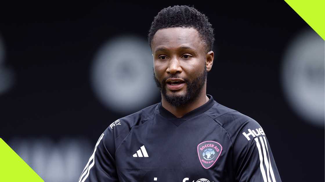 Mikel Obi during Soccer Aid 2024 charity match. Mikel Obi during Soccer Aid 2024 charity match.