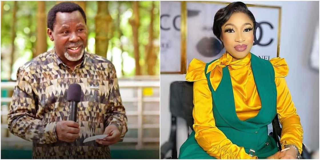 TB Joshua: Actress Tonto Dikeh Reacts Emotionally to Prophet’s Death, Begs Him to Pick Her Phone Call TB Joshua: Actress Tonto Dikeh Reacts Emotionally to Prophet’s Death, Begs Him to Pick Her Phone Call