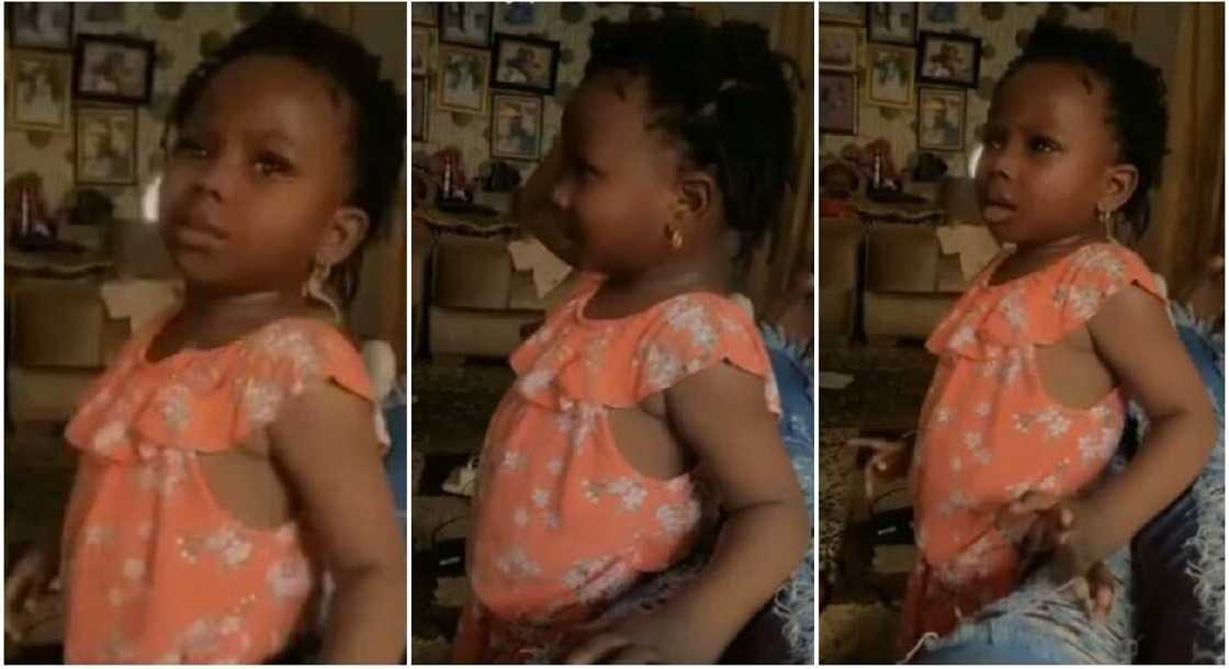 Little girl from Nigeria cries hard, asks dad to appologise to her in English and not Yoruba language. Little girl from Nigeria cries hard, asks dad to appologise to her in English and not Yoruba language.