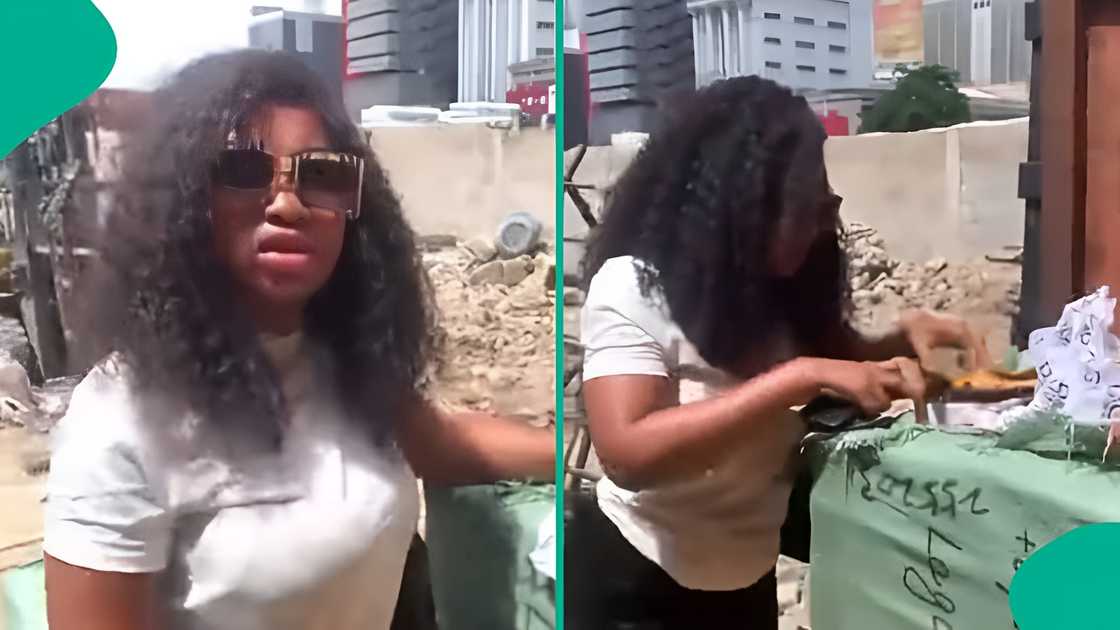 Nigerian businesswoman cries out after expensive imported goods are stolen Nigerian businesswoman cries out after expensive imported goods are stolen