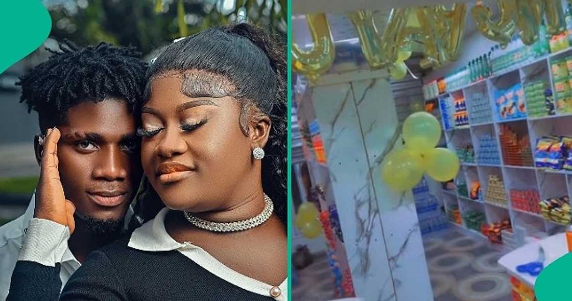 Caring Nigerian husband opens supermarket for his wife, stocks it with goods in video. Caring Nigerian husband opens supermarket for his wife, stocks it with goods in video.