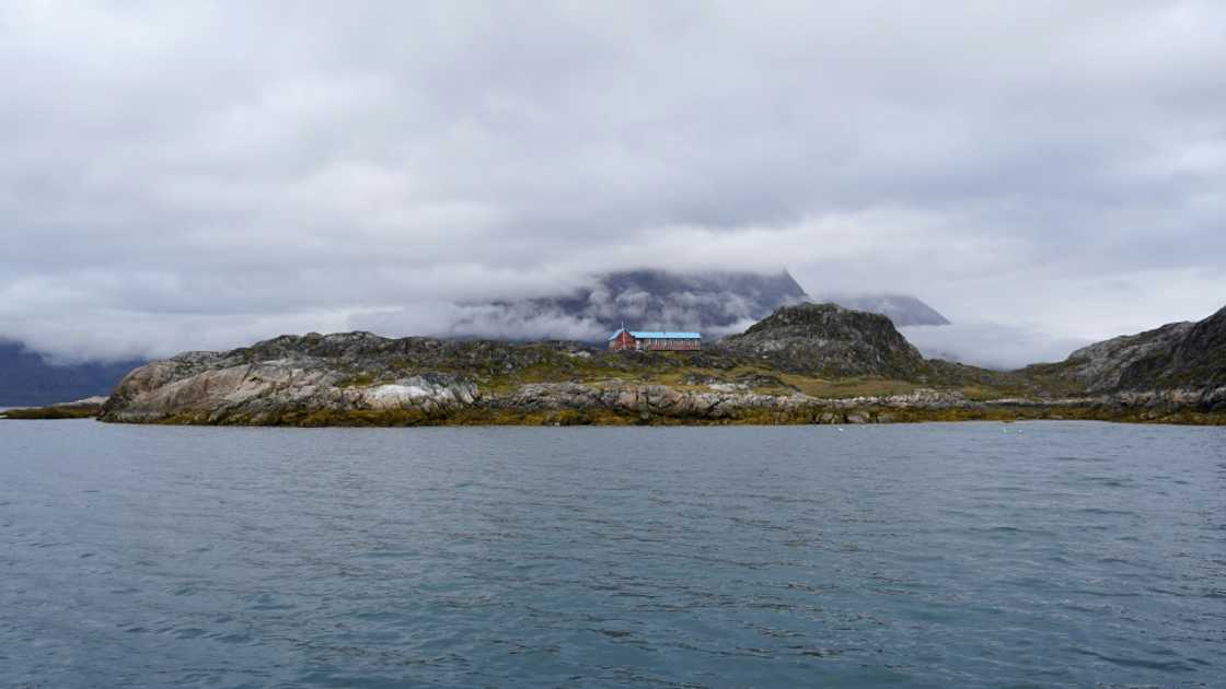 An isolated accommodation house near Maniitsoq on Greenland's western coast -- an ideal spot for 'last-chance tourism'