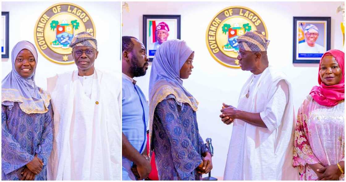 Aminat Yusuf/ LASU law student with 5.0 CGPA/ Sanwo-olu awards N10m to LASU student/ Aminat Yusuf receives N10m from Sanwo-Olu