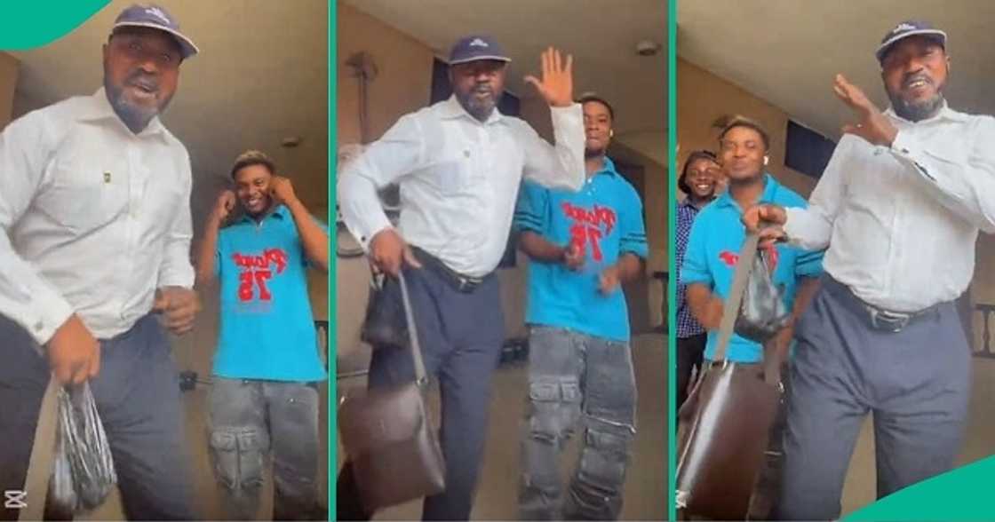 Nigerian lecturer joins his male students to record video within school campus Nigerian lecturer joins his male students to record video within school campus