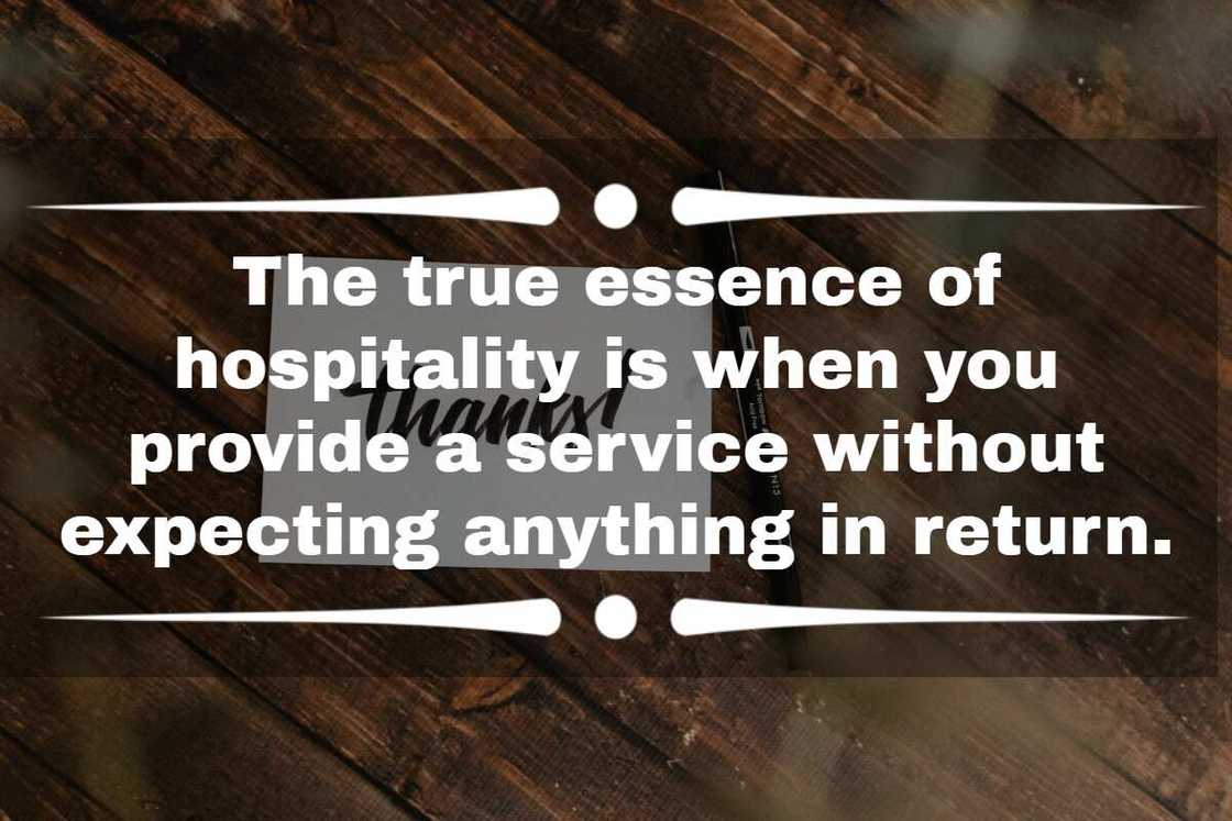 Thank you for your hospitality quotes