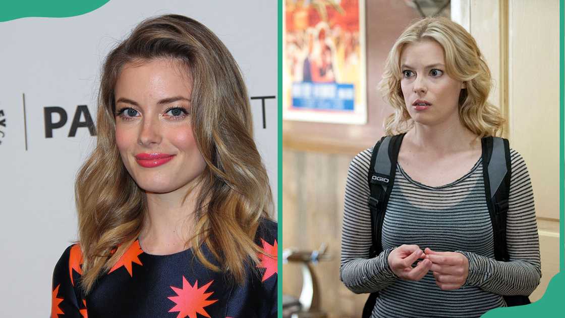 Actress Gillian Jacobs in 2014 and as Britta Perry Actress Gillian Jacobs in 2014 and as Britta Perry