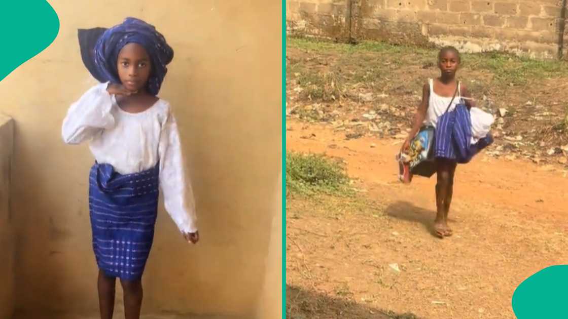 Little girl in traditional attires.