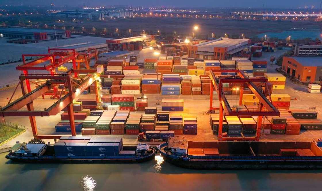 The 14.8 percent jump in exports last month mark the first rise since September The 14.8 percent jump in exports last month mark the first rise since September