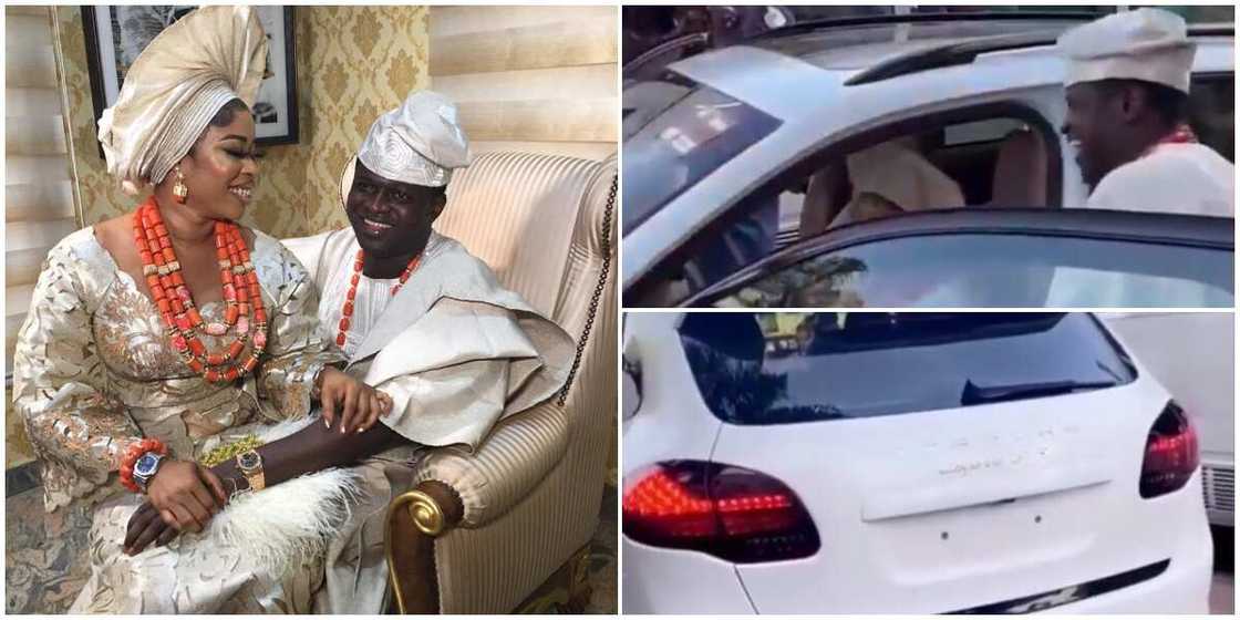 Celebrity jeweller Malivelihood gifts his wife a brand new Porsche SUV as traditional wedding gift Celebrity jeweller Malivelihood gifts his wife a brand new Porsche SUV as traditional wedding gift