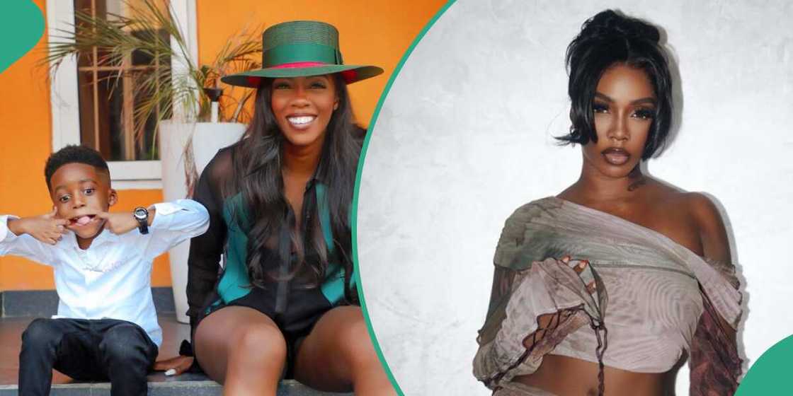 Tiwa Savage and son Jamil Tiwa Savage and son Jamil