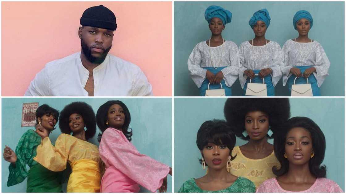 A collage of Oye Dian and the women he photographed. Photo sources: CNN/Oye Diran