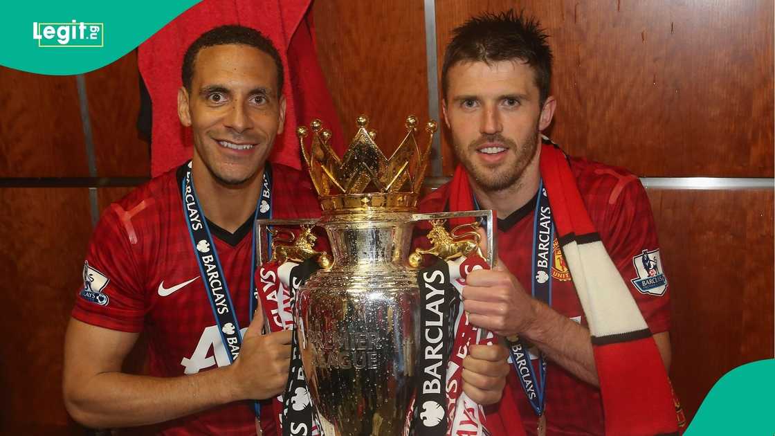 Rio Ferdinand, Michael Carrick, Premier League, Manchester United, Football, London.