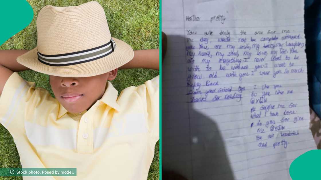 Man shows concern on X (formerly Twitter) as his eight-year-old son writes a love letter to his schoolmate. Man shows concern on X (formerly Twitter) as his eight-year-old son writes a love letter to his schoolmate.