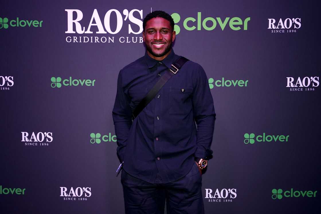 Reggie Bush attends Rao’s Restaurant and Fini’s Pizza Big Game Pop-Up powered by Clover in New Orleans, Louisiana